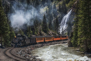 El Ferrocarril de Durango y Silverton Narrow Gauge en Durango, Colorado