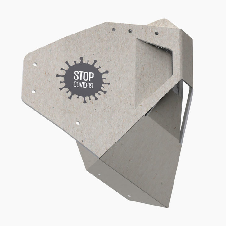 La primera máscara de cartón anti-coronavirus DIY con un filtro reemplazable La primera máscara de cartón anti-coronavirus DIY con un filtro reemplazable