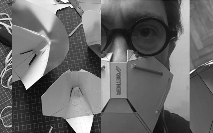 La primera máscara de cartón anti-coronavirus DIY con un filtro reemplazable La primera máscara de cartón anti-coronavirus DIY con un filtro reemplazable